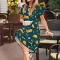 thumbnail image 3 of Vsdgher Robes Midi Maxi Décontractées pour Femmes Été 2025 Légères Manches Courtes Col Rond Robe de Plage, 3 of 6