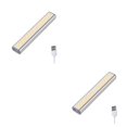 thumbnail image 4 of Bewildely Barra de luces debajo del gabinete LED IP54 Sensor de movimiento a prueba de agua Armario Lámpara USB Tubo Cuerpo humano Inducción Pared Luz calida 30LED 2piezas Bewildely CBP187192, 4 of 6