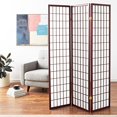 thumbnail image 4 of ORE International 3-Panel Room Divider, Cherry, 4 of 4