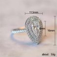 thumbnail image 2 of K-KED Classical Women Wedding Anniversary Delicate Jewelry Cubic Zircon 925 Silver Ring Sz 6-10-7, 2 of 6