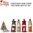 thumbnail image 5 of Decoraciones navideñas de Santa Claus, cubierta de botella de vino, muñeco de nieve, champán, juego de botellas de vino para el hogar, decoraciones navideñas de Año Nuevo, 5 of 5