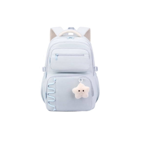 2026 Kids Backpack for Girls Middle School Backpack for Teen Students Solid Kids Bookbag with Star Embroidery, Green