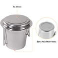 thumbnail image 3 of El colador de té de acero inoxidable, un colador de té plegable con doble asa y tapa, se puede colgar en teteras y tazas., 3 of 7