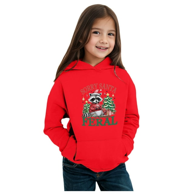Chandails à Capuchon & Chandails en Molleton pour Filles Mode Hiver pour Enfants Imprimé Animal Chandail à Capuchon Chaud Confortable pour Garçons et Filles