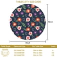 thumbnail image 3 of Pioneer Flower Floral Print Pattern Round Tablecloth 60 X 60 Inch, Wrinkle Resistant Wipeable Table Cloth for Kitchen Dining Picnic Patio Party, 3 of 6