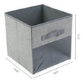 thumbnail image 4 of REGALWOVEN Storage Cube, Fabric Storage Bin with Handles, 3 Pack Collapsible Storage Basket for Organizing Clothes Books 10.6*10.6*11 Gray, 4 of 6