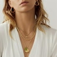 thumbnail image 3 of Myth Merit Heroine Medusa Gorgon Hecate Necklace,Golden Medal Medallion Coin Necklace for Women, 3 of 7
