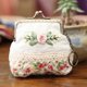 thumbnail image 4 of Cartera de flores exquisita portátil, bolso de mano, costura, manualidad para regalo para amigos, 4 of 8