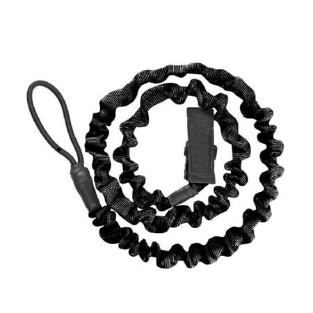 funtasica Leash Keeper Lanyard Portable Fishing Pole Holder Paddle Leash Coiled Fishing Rod Leash for Boating Black