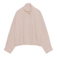 thumbnail image 5 of QIYAGBSA Gingham Cropped jacket for Women Stand Collar Zip Up Long Sleeve Elastic Hem with Pockets for Fall Dinner and Weekend Wear, 5 of 9