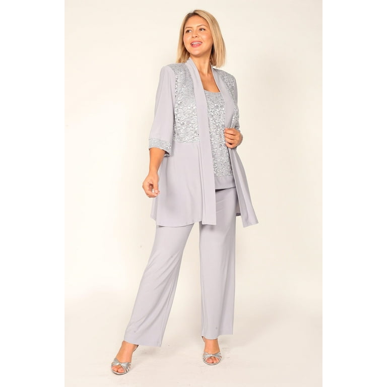 R&M Richards Mother of the Bride Formal Plus Size Pant Suit 7772W