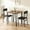 Brown, variant on M optimized Small Table and Chairs Set of 2, Dining Table for 2, Dinette Set for 2, Square Dinner Table Set, 3 Piece Kitchen & Dining Room Sets for Small Space, Apartment, Home Office