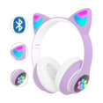 thumbnail image 1 of Auriculares inalámbricos Cat Ears Bluetooth 5.0 con micrófono, color morado, 1 of 1