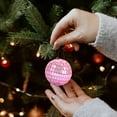thumbnail image 5 of YIKA Glass Mirror Reflective Balls Christmas Balls Bar Photography Props Wedding Baking Cake Decoration Ornaments Christmas Tree Decorations Pink, 5 of 6