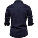 thumbnail image 4 of pstuiky camisas de manga larga para hombre, Blusa informal de manga larga con botones y parches lisos para hombre salir tops l, 4 of 4