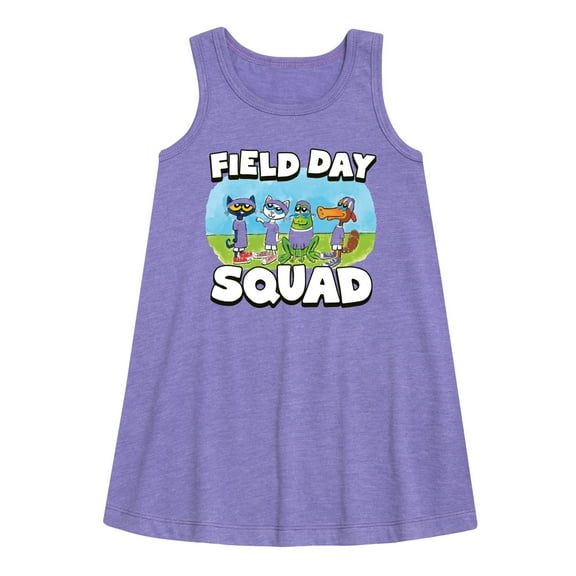 Pete the Cat - Field Day - Field Day Squad - Teammates - Toddler and Youth Girls A-line Dress