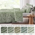 thumbnail image 6 of 4-Piece Velvet King/Cal King Duvet Cover Set Includes Throw Pillow, 6 of 14