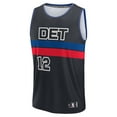thumbnail image 2 of Youth Fanatics Tobias Harris Black Detroit Pistons Fast Break Player Jersey - Statement Edition, 2 of 3