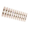 thumbnail image 4 of 24 Pcs Bows Acrylic Nails Leopards Print Full Covers On Nails French Tip Press On Nails Glossy False Nails, 4 of 8