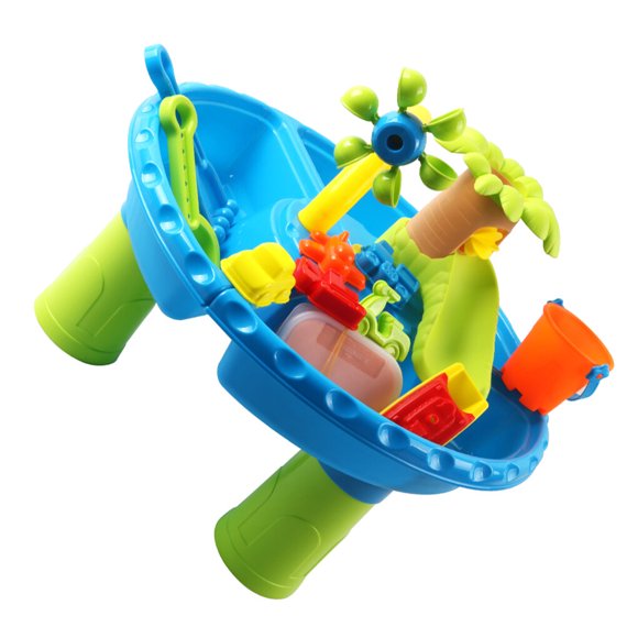 22 Pieces Sand Water Table Summer Beach Theme Toy Set Toys Children Activity Sandbox Paddling Play Sensory Desk for Toddlers