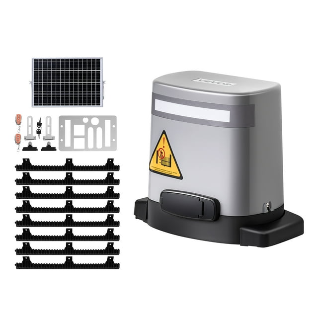 VEVOR 280W Solar Gate Opener 1799lbs Electric Gate Opener Chain Drive 2 Remotes