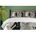 thumbnail image 4 of Ambesonne Music Duvet Cover Set, Dancing People Nostalgic Art, 2-Calking, Dark Eggshell Multicolor, 4 of 7