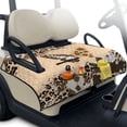 thumbnail image 2 of COEQINE Quilted Golf Cart Seat Cover, Folds Like a Bag with Handle for Easy Carry, Universal Fit 51.2"x30.3" for EZGO Yamaha Club Car 2-Seaters, 4 Pockets, Butterfly Sunflower Cow Leopard Print, 2 of 8