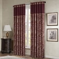thumbnail image 1 of Aubrey Jacquard Panel Pair Burgundy 108" Panel, 1 of 3