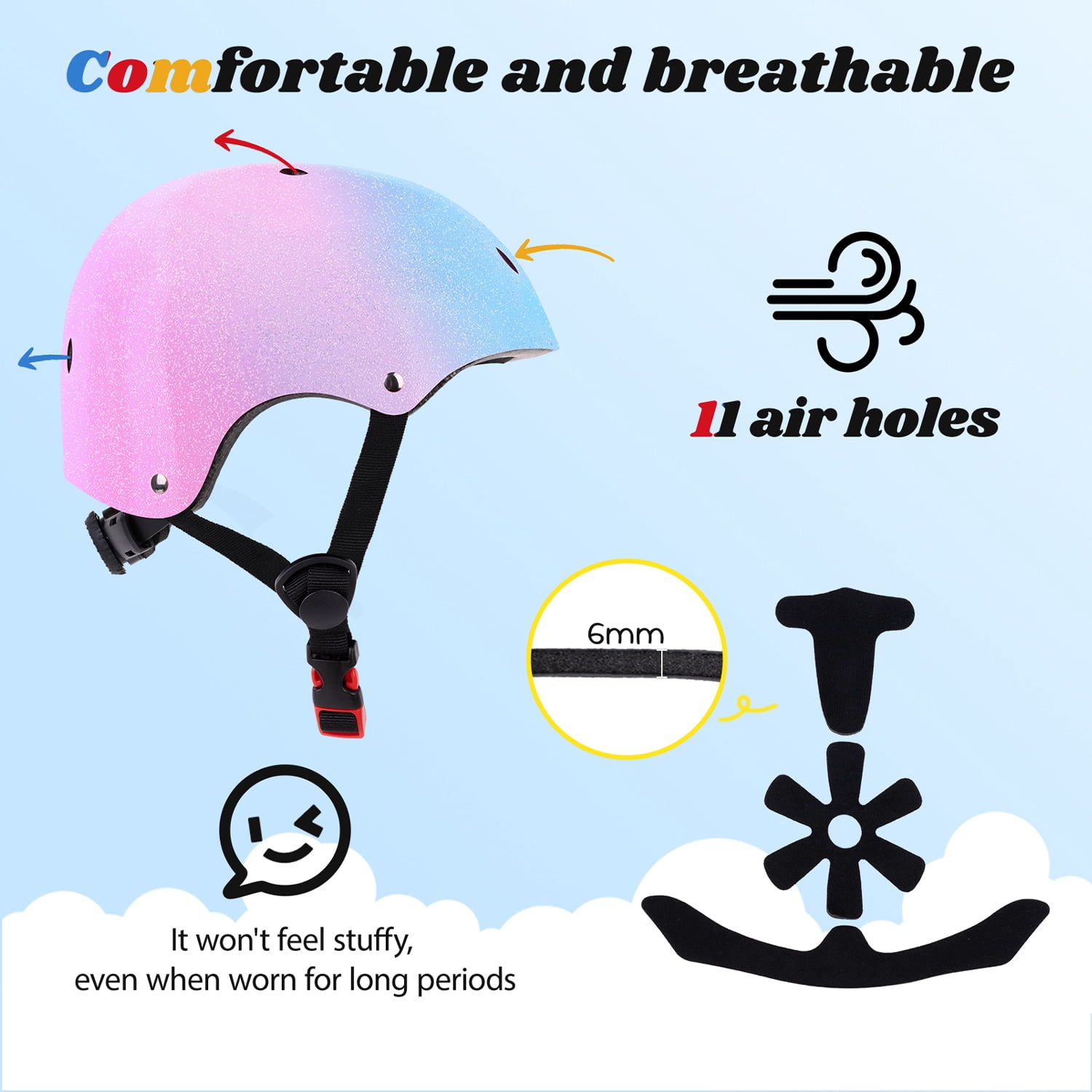 BOSONER Kids/Youth Bike Helmet, Lightweight Multi-Sport Adjustable Helmets for Bicycle Skateboard Scooter Skate Cycling