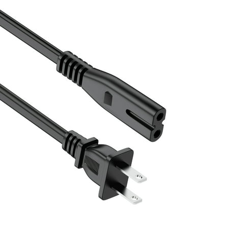 XMHEIRD 6ft/1.8m UL Listed 2 Prong Pin AC IN Power Cord Outlet Socket Cable Plug Lead For Panasonic Camcorder SDR-S70K SDR-T70K HDC-TM10S HDC-TM40K HC-V100