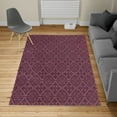 thumbnail image 2 of Retro Turkish Area Rug, Antique Victorian Floral Patterns in Modern Graphic Print Old Fashioned Art, Soft Carpet for Living Room Decor, 4' X 5.7', Purple and Quartz, by Ambesonne, 2 of 4