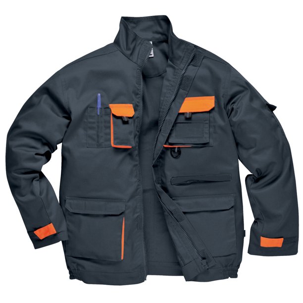 Portwest - Chaqueta trabajo resistente Modelo Contrast hombre caballero (Gris/Naranja) Portwest UTRW1018_greyorange