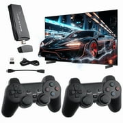M8 Wireless Play Stick, 4K Output Mini Arcade Retro Video Play Box , 20000+ Plays, Home Emulators for TV Plug and Play, with 2.4G Wireless Controllers(64G)