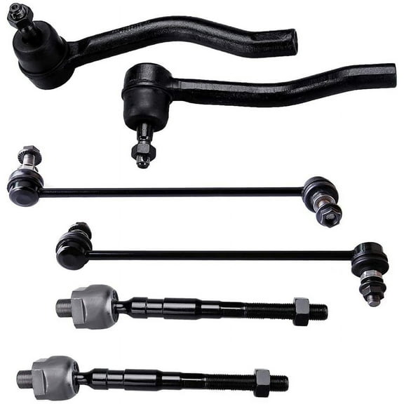 ECCPP - 6PCS Front Inner Outer Tie Rod End Sway Bar Link Compatible Fit 2007-2013 For Nissan Altima Suspension Kit