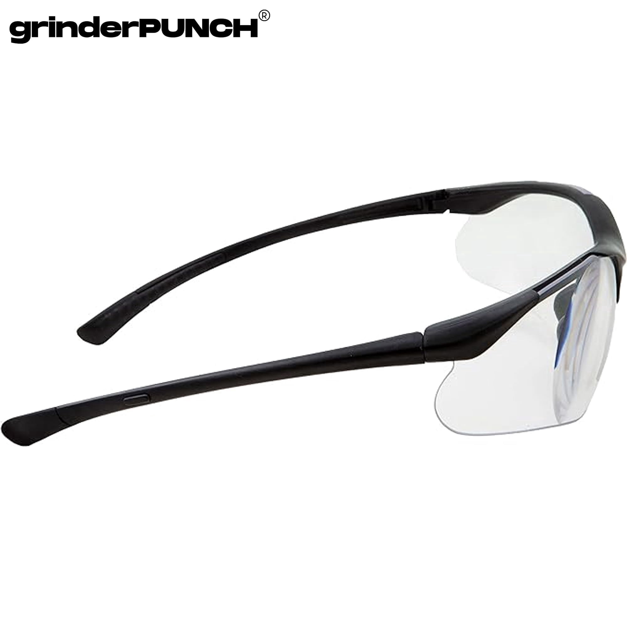 GRINDERPUNCH Full Lens Magnification Safety Glasses Readers ANSI Z87 Impact Resistant Diopter Magnifying Reading Glasses - 1.00