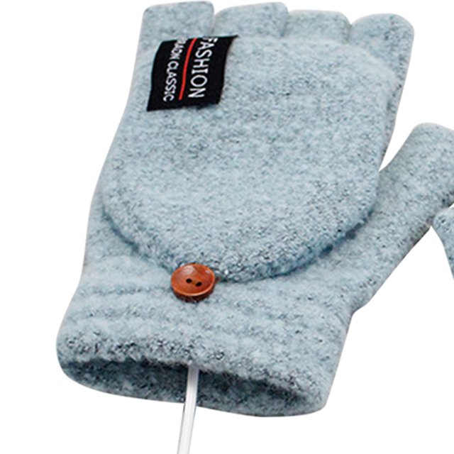 Guantes eléctricos USB Cómodos mitones portátiles con calefacción para el hogar (verde) Likrtyny Libre de BPA