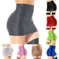 thumbnail image 5 of Sexy Womens Oil Glossy Solid Pencil Bodycon Skirt High Waist skirt Clubwear, 5 of 11