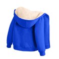 thumbnail image 6 of HomeDM Boys Girls Full Zip Up Sweatshirts Winter Warm Sherpa Lined Cozy Hoodie Sweatshirt Fleece Casual Fall Outerwear Unisex Kids Teens Sweatshirts, Blue Size 18-24 Months, 6 of 9