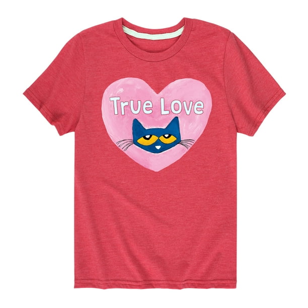 Pete The Cat - True Love - Toddler And Youth Short Sleeve Graphic T ...