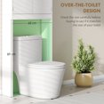 thumbnail image 4 of HOMCOM Over The Toilet Storage Cabinet, 4-Tier Bathroom Organizer, White, 4 of 10