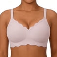 thumbnail image 2 of SDNall Nursing Bra for Women Maternity Sleeping Underwear Large Cup Size No Underwire Seamless Everyday Comfort Bra in Beige, 2 of 4