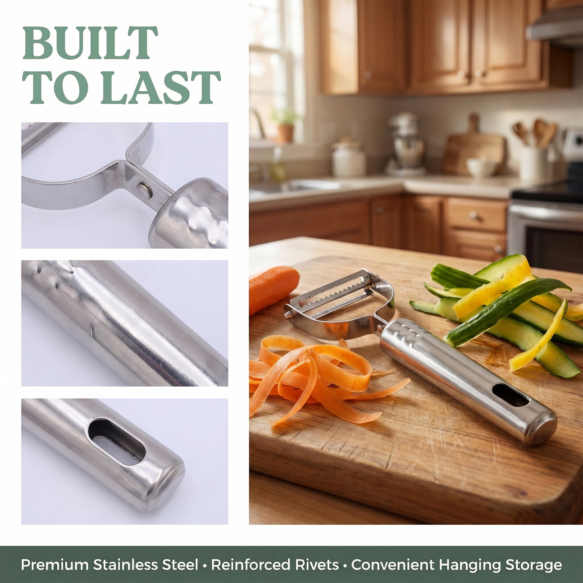 Unique Bargains Stainless Steel Vegetable Peeler with Handle Silver 6.2x2.2 inch