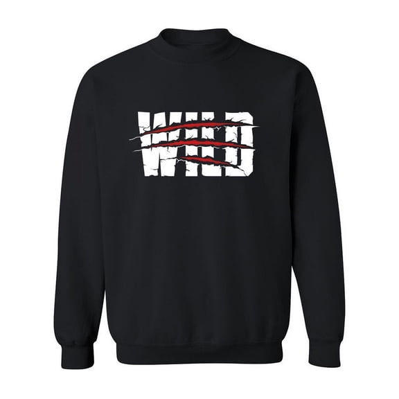 Scratches Over A "wild" Slogan. Sweatshirt Women -Image by Shutterstock, Female Medium