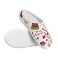 thumbnail image 3 of Lsque Snowflakes Santa Claus Pattern Womens Comfort Cotton on Scuff With Memory Foam and Anti-skid Sole Slipper-39/40, 3 of 7