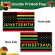 thumbnail image 2 of Banderas decorativas del 15 de junio de 90 x 150 cm para exteriores, con doble impresión, bandera estadounidense, Día de la Independencia, libertad, historia afroamericana, con ojales de latón para, 2 of 6