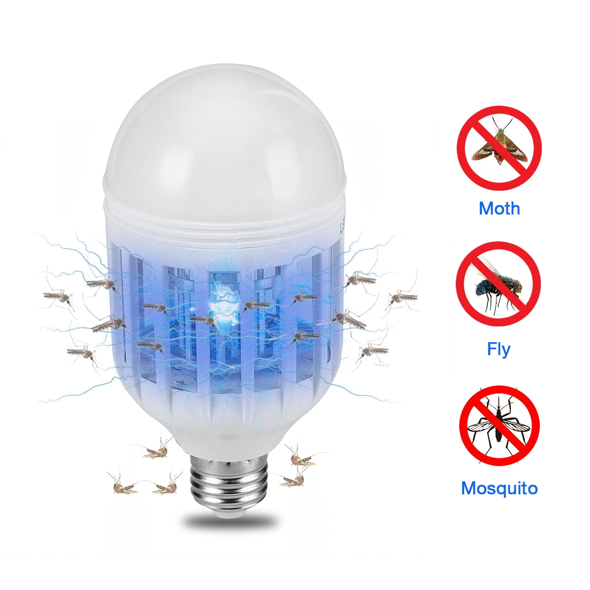 E27 15W 220V/110V LED Zapper Bulb Mosquito Insects Killer Lamp Pest Bug Light KY 