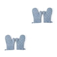 thumbnail image 3 of Bewildely 1 par de guantes de lona para horno microondas, portátiles, reutilizables, coloridos, colgantes, protectores, guantes de cocina para el hogar, Azul 2piezas Bewildely CBP485635, 3 of 6