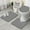 Black White Diamond, variant on Black White Diamond Checkered Pattern Bathroom Rugs Sets 3 Piece,Toilet Cover Set,Absorbent Non Slip Bathroom Mats Sets with U-Shaped Contour Rug Toilet Rug Set