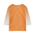 thumbnail image 7 of SERTG Children Casual T Shirts Kids Loose Soft Soid Color Block Crew Neck Tunic Tops 3/4 Sleeve Tees Spring Fall Blouses for 4-15 Years(Orange,5 Years), 7 of 7