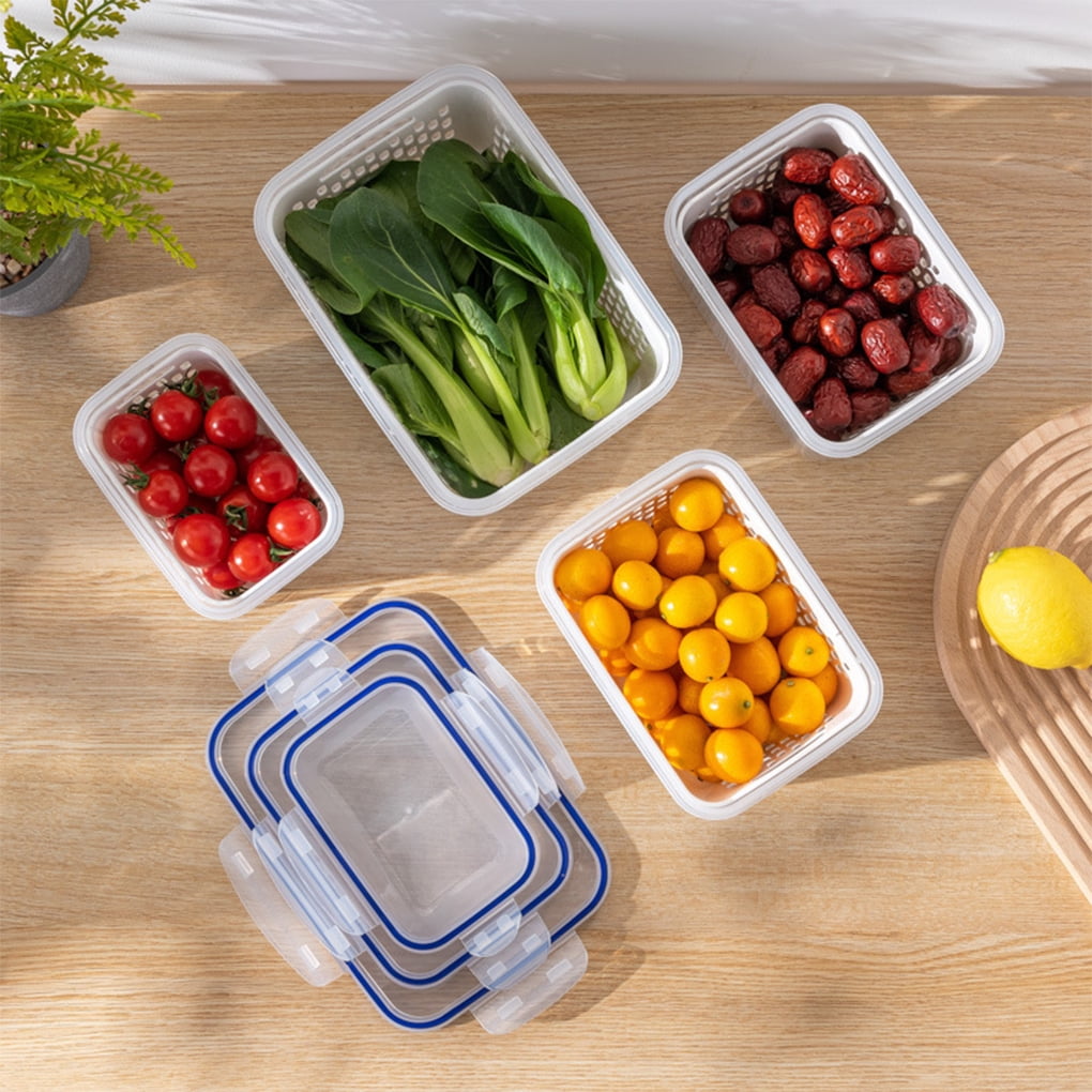 Boite de Rangement Frigo Transparent, Empilable Organisateur Frigo pour le Réfrigérateur, la
